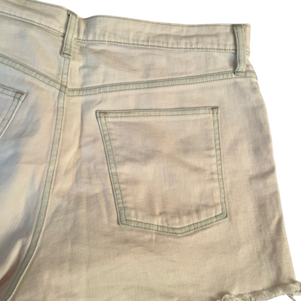 Gap size 12 very light pink almost white Jean shorts high waist stretch - Picture 5 of 8
